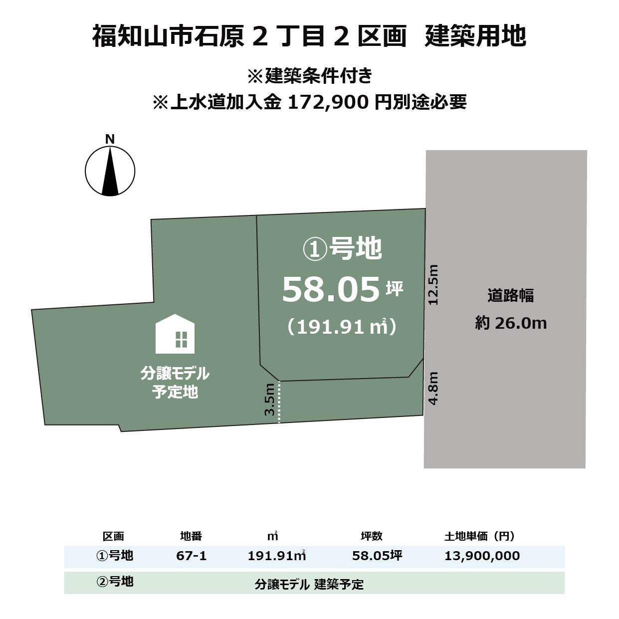 京都府福知山市石原2丁目　建築条件付き